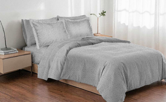 Linea Home 262 Module Cearceafuri De Pat Cu 1 Față De Pernă Dublu 200x260cm Gri 3 Bucăți