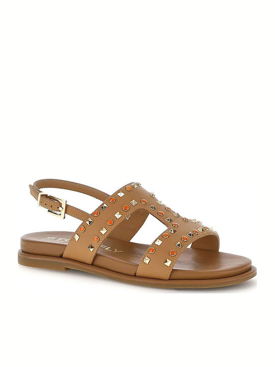 Stonefly Damen Flache Sandalen Tabac Braun
