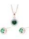 Silver And More Schmuckset mit Halskette & Ohrringe aus vergoldetem Silber mit Steinen CAPK016-17G