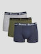 Herren Boxershorts Khaki 3er Pack