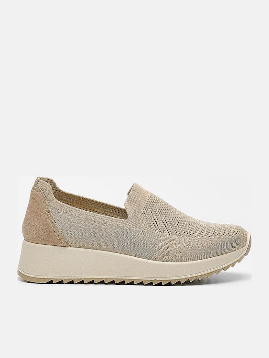 Imac Anatomic Women's Leather Beige Slip-Ons