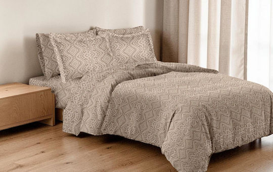 Linea Home 263 Σετ Μονό 3τμχ 160x260εκ. Μοκα