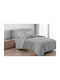 Linea Home 263 Bed Sheet Set with 1 Pillowcase for Single Bed 160x260cm Gray (3 Pieces)