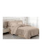 Linea Home 262 Set Bed Sheets with 1 Pillowcase Double 200x260cm Mocha (4 Pieces)