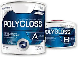 Pellachrom Polyurethan Polygloss A+β 0,75lt Bla...