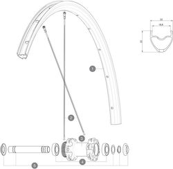 Mavic Aksium Elite Ust Disc Sup Vordere und Hintere Fahrrad Ersatzteile