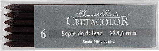 Mytes Sepia Dry Dark 5,6μμ 120μμ Κουτι 6 Τεμαχιων Cretacolor