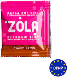 Zola Collagen Βαφή για Φρύδια 02 Warm Brown 5ml