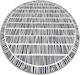 Covor Decorativ Rotund Din Vinil Pentru Birou Linii Abstracte Ø 110 Cm