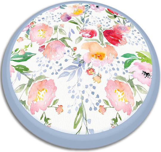 Rundes Dekoratives Vinylboden Büro Aquarelle Blumen Ø 50 Cm