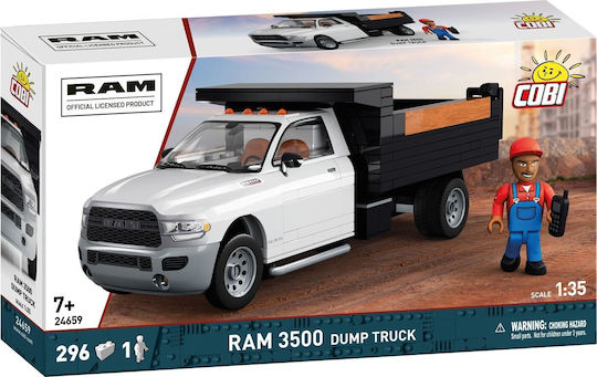 Cobi Building Blocks RAM 3500 Dump Truck for 7+ Years 296 Pieces