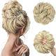Synthetic Hair Synthetic Clip-in Bun Ponytail Wavy Light Blonde