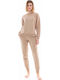 Beige Women's Sweatpants Set