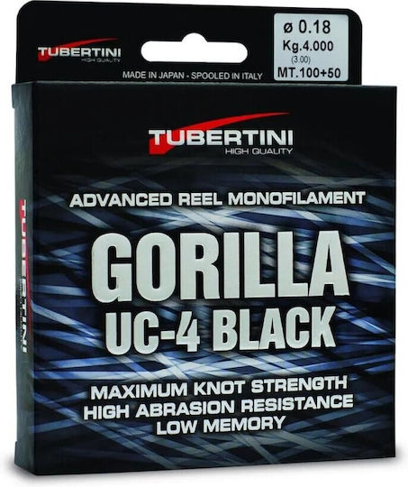 Πετονιά Tubertini Gorilla Uc-4 100m + 50m Χρωμα Μαυρο Μεγεθος 0.40