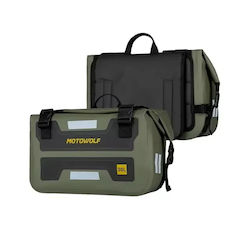 Waterproof Motorcycle Side Travel Bags Straps Racks or Tail 2pcs 30l + 30l Motowolf Mdl0720-l Olive
