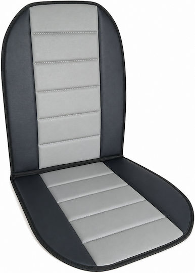 Universal Car Seat Cushion Leatherette Gray Black Non-Slip Seat Protector