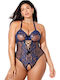 Γυναικείο Κορμάκι Plus Size Annamu Μπλε A-11391