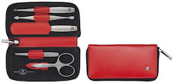 Zwilling Twinox Travel Set – Red Leather Case 5 Pieces – Red Zwilling Twinox Travel Set – Red Leather Case 5 Pieces – Red