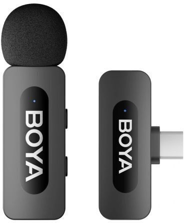 Boya BY-V10 V2.0 Typ-C Kabelloses Mikrofon für Mobiltelefon, Clip-On