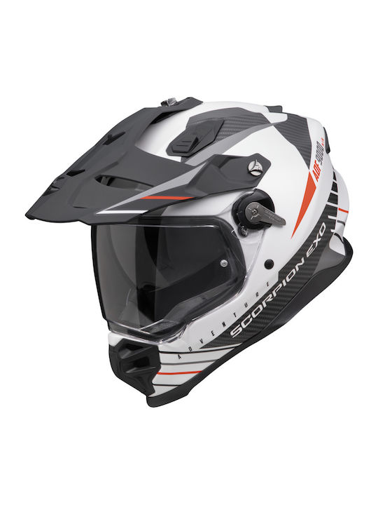 Scorpion ADF-9000 Air Matt White-Black-Red Moto...