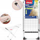 Vileda Extra Folding Floor Clothes Drying Rack Made of Stainless Steel