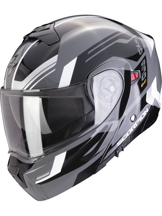 Scorpion Exo-930 Evo Grey-Black-White Motorcycl...