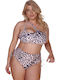 Set Bikini Με Έναν Ώμο Animal Print Λεοπαρ