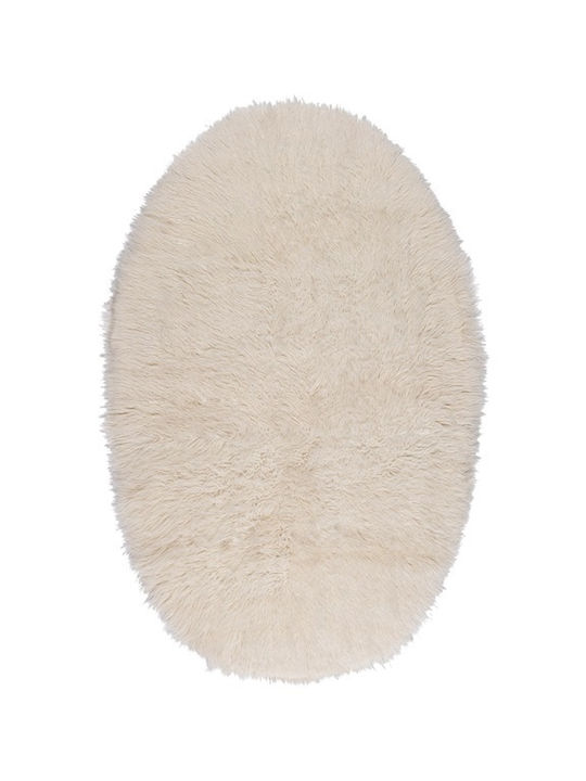 Biokarpet Flokati Natural Oval 1700gr-70x140