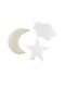 Βρεφικό Σετ 3 Τμχ Μαξιλαράκια Dream Beige Petit Praia