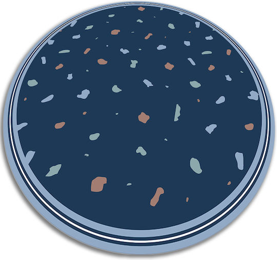 Tulup Round Bath Mat 010260360820000019790 Blue Diameter 140cm