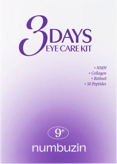 Numbuzin No.9 3 Days Eye Care Kit Хидратиращ и Противостареещ Серум за Очи с Ретинол и Ниацинамид за Тъмни Кръгове и Торбички