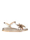 Damen Flache Sandalen Bronze