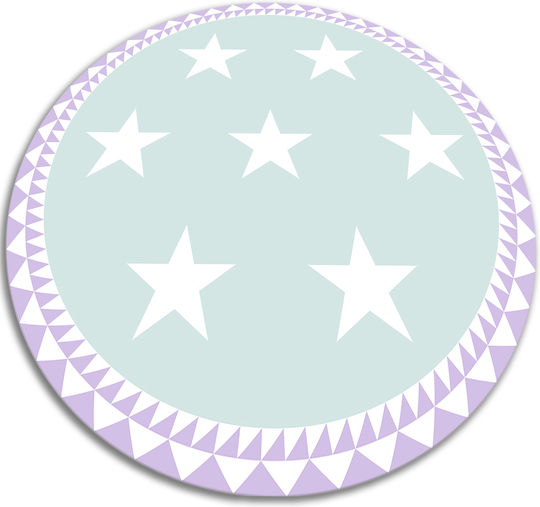 Tulup Runder Blau Teppich Φ50cm