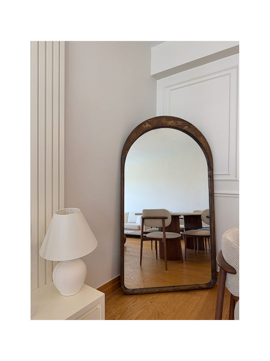 SteweHome Oval Mirror with Wooden Frame 180x100cm