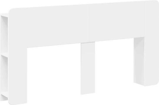 vidaXL Κεφαλάρι Κρεβατιού Ξύλινο Λευκό 154x80cm