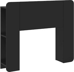 vidaXL Κεφαλάρι Κρεβατιού Ξύλινο Μαύρο 119.5x80cm