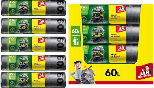 Jan Niezbędny Trash Bags Capacity 60lt 5x10pcs Black