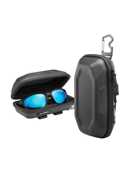 Spigen Husă pentru Ochelari Lock Fit Lf520 Acs09444 Universală cu Fermuar și Clips Metalic Incorporat Deschizător de Sticle Negru