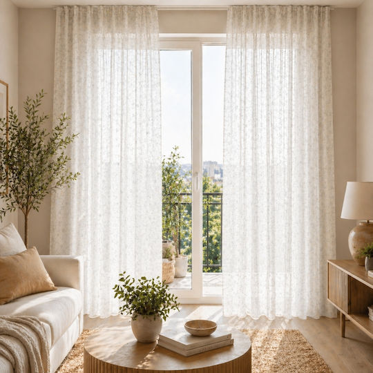 My Home Luxury Curtain with Pencil Pleat White 280x270cm