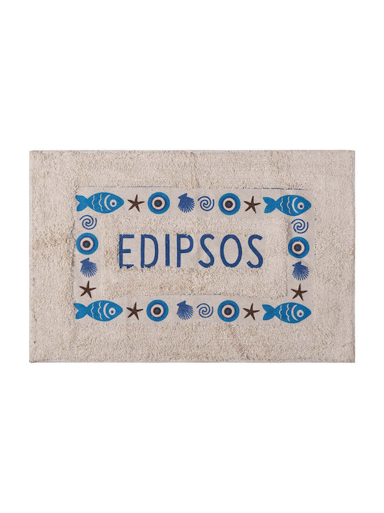 Silk Fashion Bath Mat Cotton Edipsos 5206978219825 Blue 40x60cm