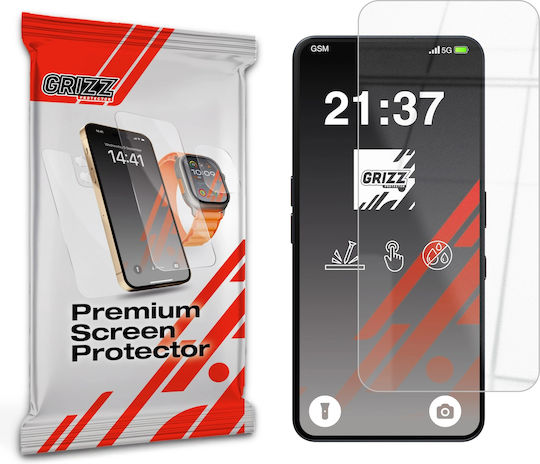 Grizzglass Hybridglass Tempered Glass Screen Protector Compatible Nothing Phone 3a Pro Transparent