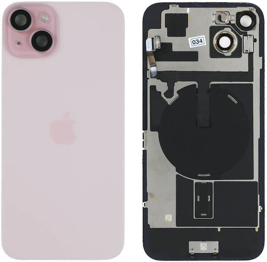 Γνήσιο Πίσω Γυαλί Nfc Flex Flash & Camera Lens Iphone 15 Plus Pink