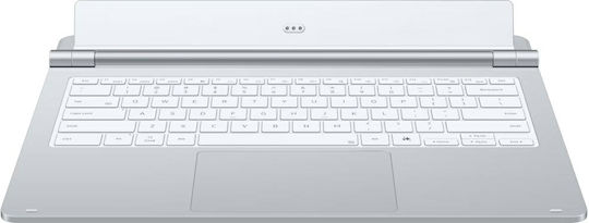 Book Cover Tastatură Slim Galaxy Tab S11 Ultra Pro Argintiu