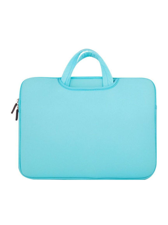 Hurtel Shoulder Handheld Bag for Laptop 15.6" in Light Blue Colour