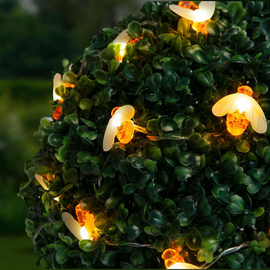 Solarleuchte Blume Warmes Weiß mit Fotowiderstand IP44