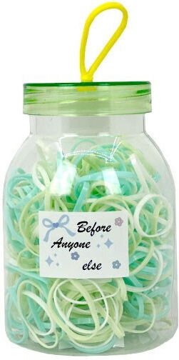 Mini Bänder Glas Kleine Haargummis Set 300 Stücke Grüne