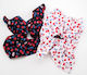 Cherry Blossom Bow Scrunchie Set-άσπρο
