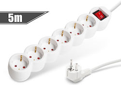 Kerg Steckdosenleiste 6 Steckdosen mit 5m Kabel