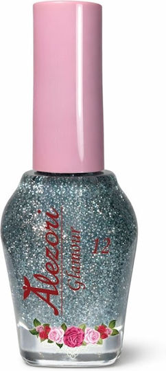Alezori Glossy Βερνίκι Νυχιών Μακράς Διαρκείας Quick Dry Τιρκουάζ