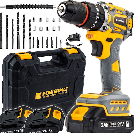 Powermat PM-WA-21V-2M Ударна Отвертка На Батерия Безчетков 21V 2x2Ah